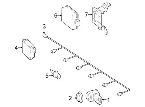 2023 Mercedes-Benz GLC300 Parking Aid Diagram 2