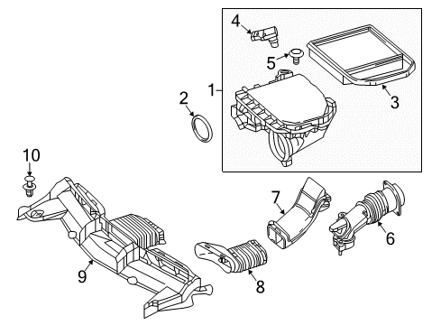 2019 Mercedes-Benz E450 Air Intake Diagram 2