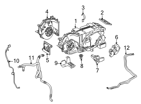 2011 Mercedes-Benz S400 Auxiliary Heater & A/C Diagram 1