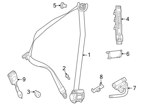 SEAT BELT Diagram for 206-860-79-02-9C94