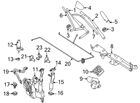 Front Arm Diagram for 164-820-04-44