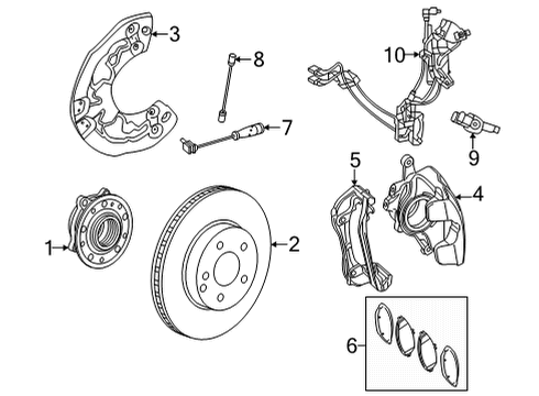 2022 Mercedes-Benz C300 Front Brakes Diagram 4