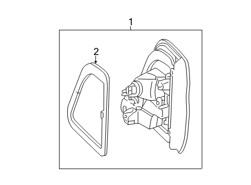 Backup Lamp Assembly Gasket Diagram for 166-826-28-91