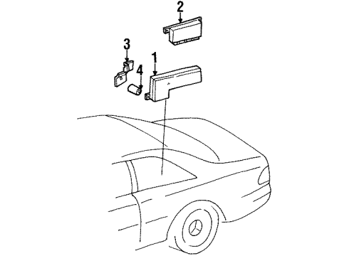 Control Module Spacer Diagram for 124-695-00-33