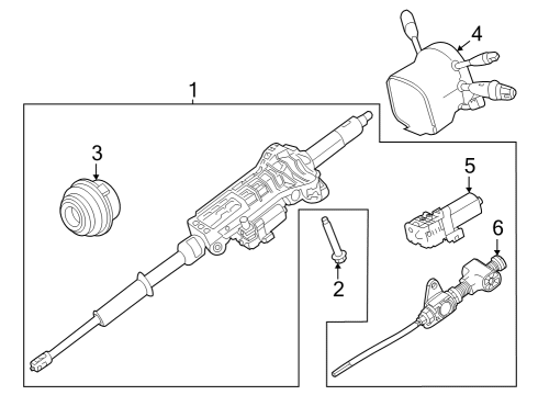 2024 Mercedes-Benz EQE 350+ Steering Column Assembly Diagram