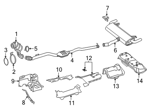 2020 Mercedes-Benz GLC350e Exhaust Components Diagram