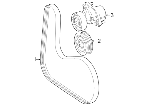 2023 Mercedes-Benz GLC300 Belts & Pulleys  Diagram 1