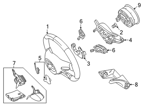 2023 Mercedes-Benz GLB35 AMG Steering Column & Wheel, Steering Gear & Linkage Diagram 4