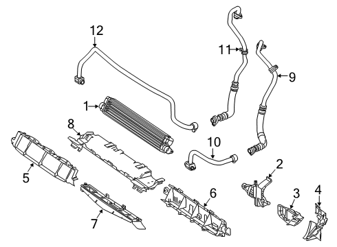 Oil Cooler Diagram for 221-500-46-00