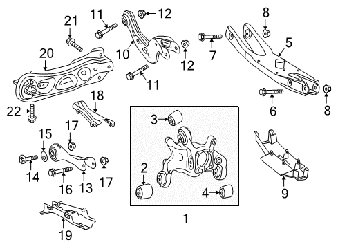 2015 Mercedes-Benz B Electric Drive Rear Suspension, Control Arm Diagram 1