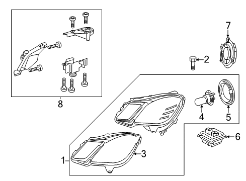 2016 Mercedes-Benz E63 AMG S Bulbs Diagram