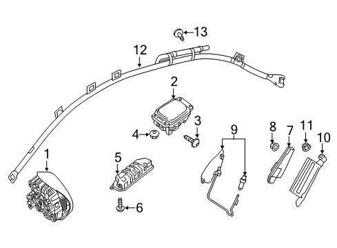 Driver Air Bag Diagram for 000-860-10-02-8R23