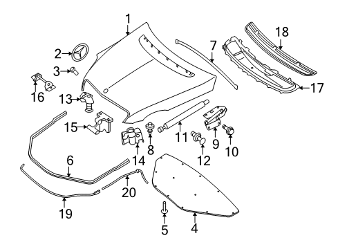 Air Grille Diagram for 251-880-00-05-9999