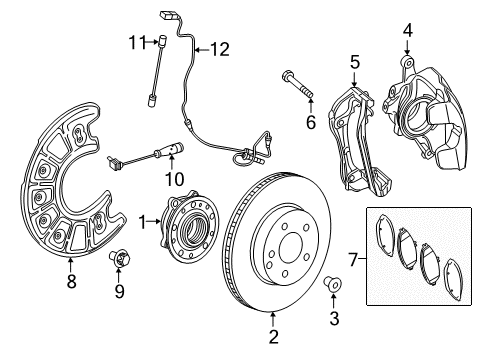 Brake Hose Diagram for 205-420-03-48-64