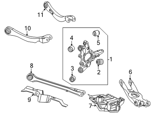 2022 Mercedes-Benz EQS 450+ Rear Suspension Diagram