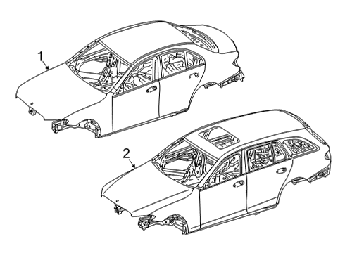 2021 Mercedes-Benz E53 AMG Body Shell Diagram 2