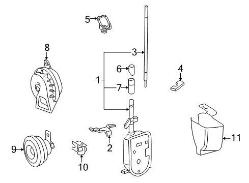 1996 Mercedes-Benz C220 Anti-Theft Components Diagram