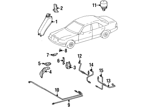 1993 Mercedes-Benz 400E Ride Control Diagram