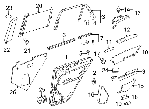 2014 Mercedes-Benz ML63 AMG Front Door Diagram 4