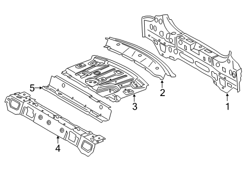 2019 Mercedes-Benz A220 Rear Body Diagram