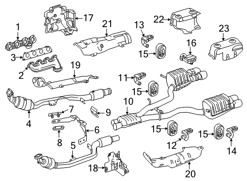 2015 Mercedes-Benz SLK55 AMG Exhaust Components