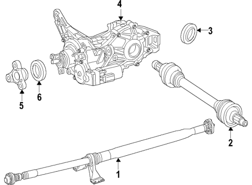 2022 Mercedes-Benz GLB250 Rear Axle, Differential, Drive Axles, Propeller Shaft Diagram