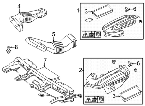 2021 Mercedes-Benz GLC63 AMG Air Intake Diagram 2