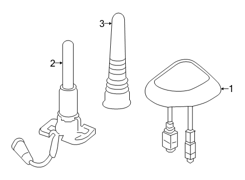 2014 Mercedes-Benz G550 Antenna & Radio Diagram 1