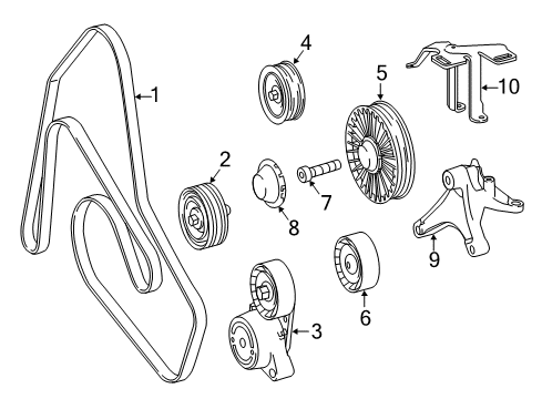 Serpentine Belt Diagram for 003-993-62-96