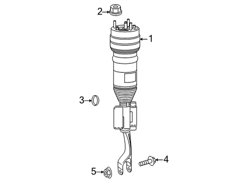 2021 Mercedes-Benz S500 Struts & Components - Front Diagram