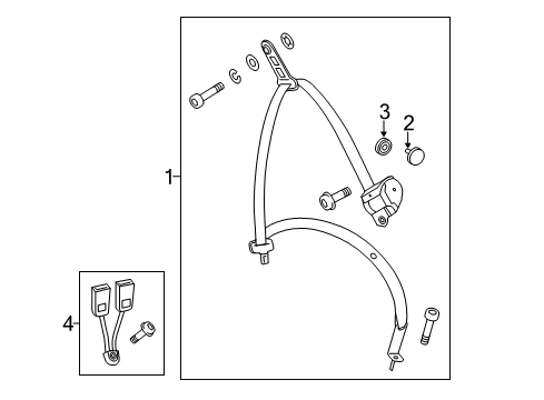 2012 Mercedes-Benz E63 AMG Seat Belt Diagram 3