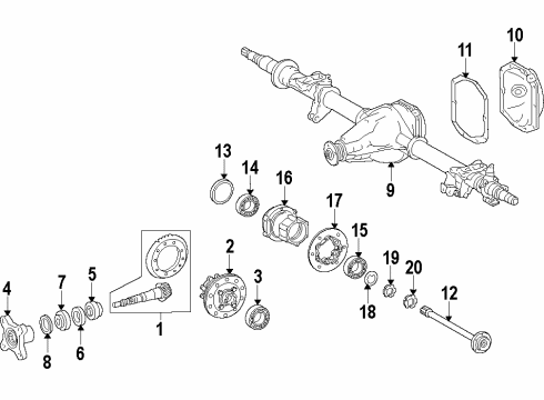 2017 Mercedes-Benz Sprinter 3500 Rear Axle, Differential, Propeller Shaft Diagram