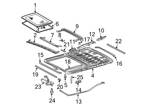 2005 Mercedes-Benz CLK55 AMG Sunroof, Electrical Diagram