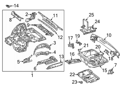 Rear Support Diagram for 213-611-54-00