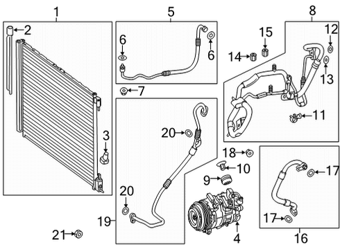 2020 Mercedes-Benz AMG GT 63 S A/C Condenser, Compressor & Lines