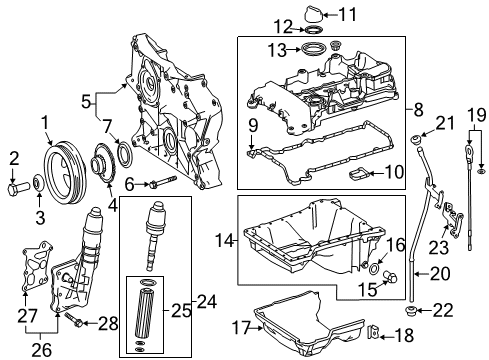 2012 Mercedes-Benz C250 Engine Parts & Mounts, Timing, Lubrication System Diagram 4