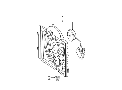 2005 Mercedes-Benz C320 Cooling System, Radiator, Water Pump, Cooling Fan Diagram 1