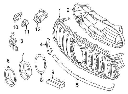 Emblem Mount Plate Diagram for 213-880-33-07