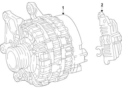 2022 Mercedes-Benz E350 Alternator  Diagram 1