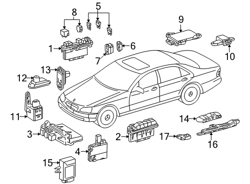 2000 Mercedes-Benz S430 Anti-Lock Brakes Diagram 1