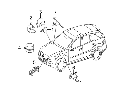 2007 Mercedes-Benz GL450 Alarm System Diagram