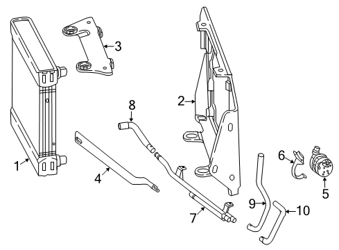 2018 Mercedes-Benz G550 Radiator & Components Diagram 1