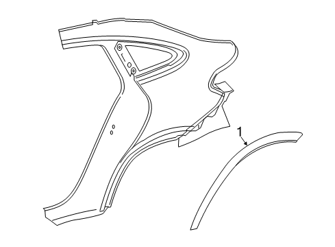 2017 Mercedes-Benz GLE63 AMG S Exterior Trim - Quarter Panel Diagram 2