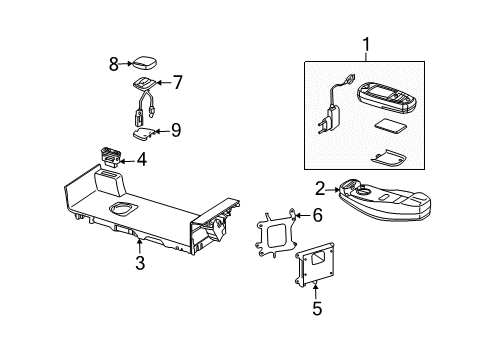 2009 Mercedes-Benz S550 Communication System Components