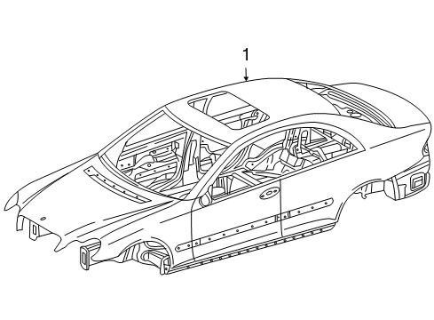 2005 Mercedes-Benz CLK320 Body Shell Diagram