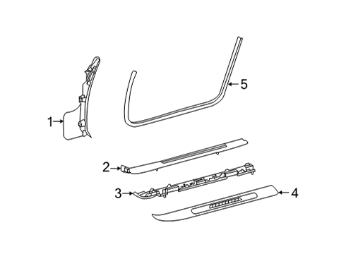 2020 Mercedes-Benz AMG GT C Interior Trim - Pillars Diagram 1