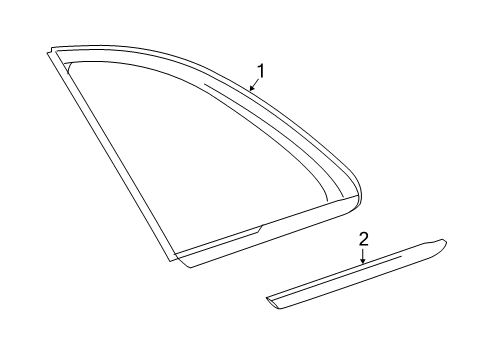 2017 Mercedes-Benz B250e Quarter Panel - Glass & Hardware Diagram