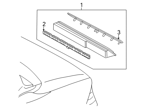 2004 Mercedes-Benz SLK320 High Mount Lamps Diagram