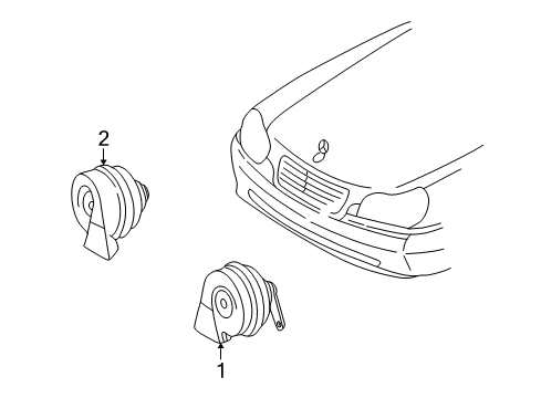 2005 Mercedes-Benz C230 Horn Diagram 1