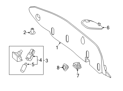 2022 Mercedes-Benz C43 AMG Interior Trim - Trunk Diagram 1